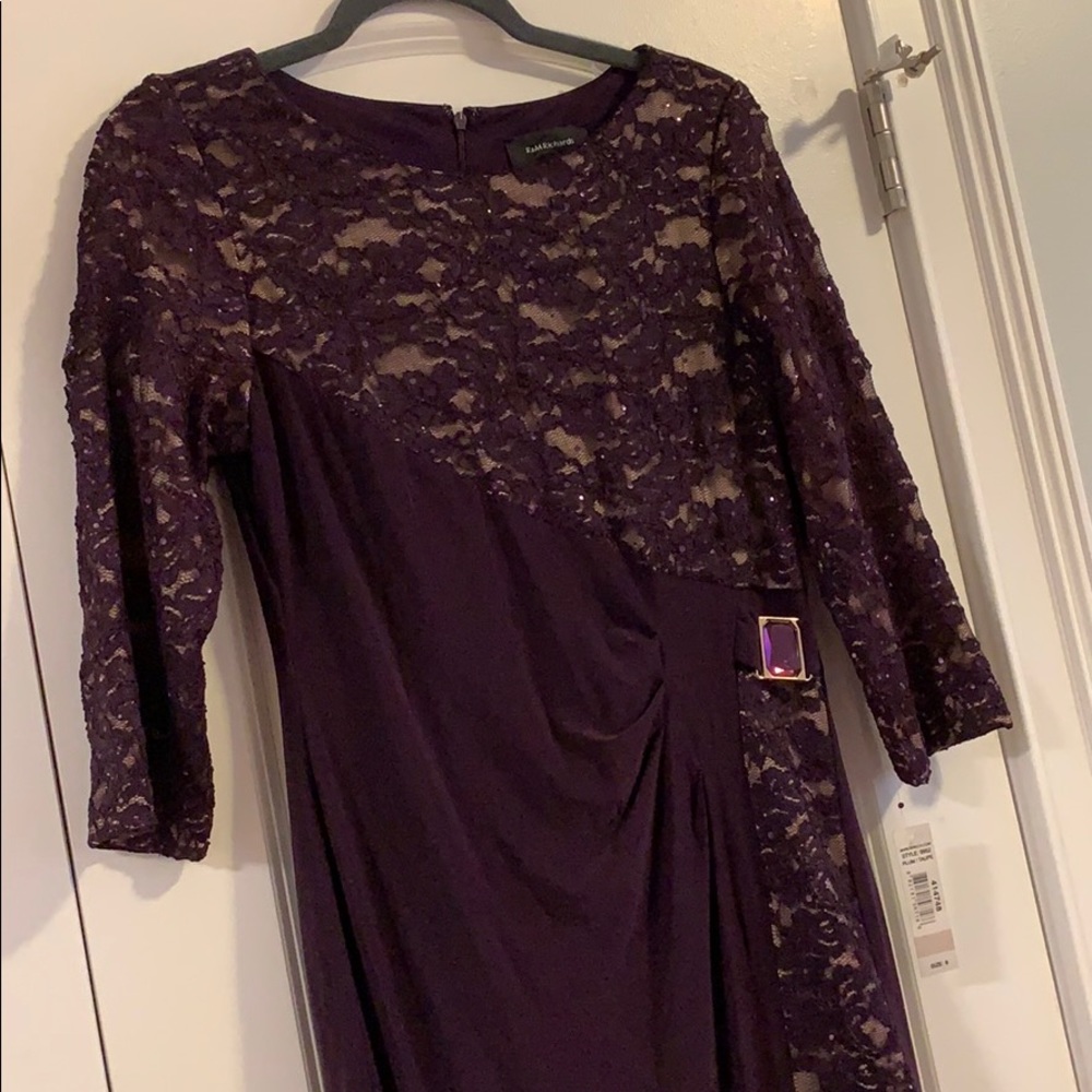 R&M Richards Purple Cocktail Dress